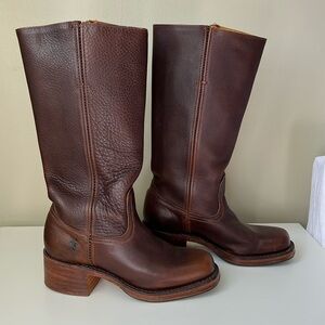 Frye Campus 14L saddle brown boots like new!
